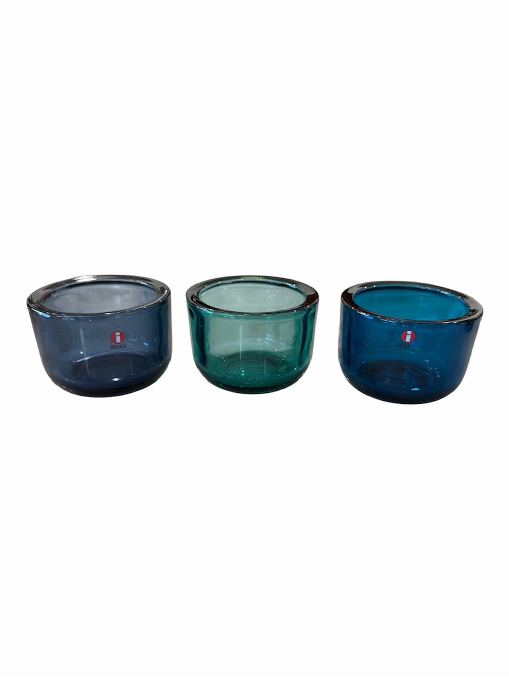 Iittala Valkea Harri Koskinen 2.25” Glass Tealight Candle Holder set of 3